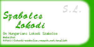szabolcs lokodi business card